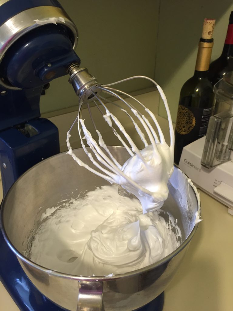 Egg whites should be stiff and shiny