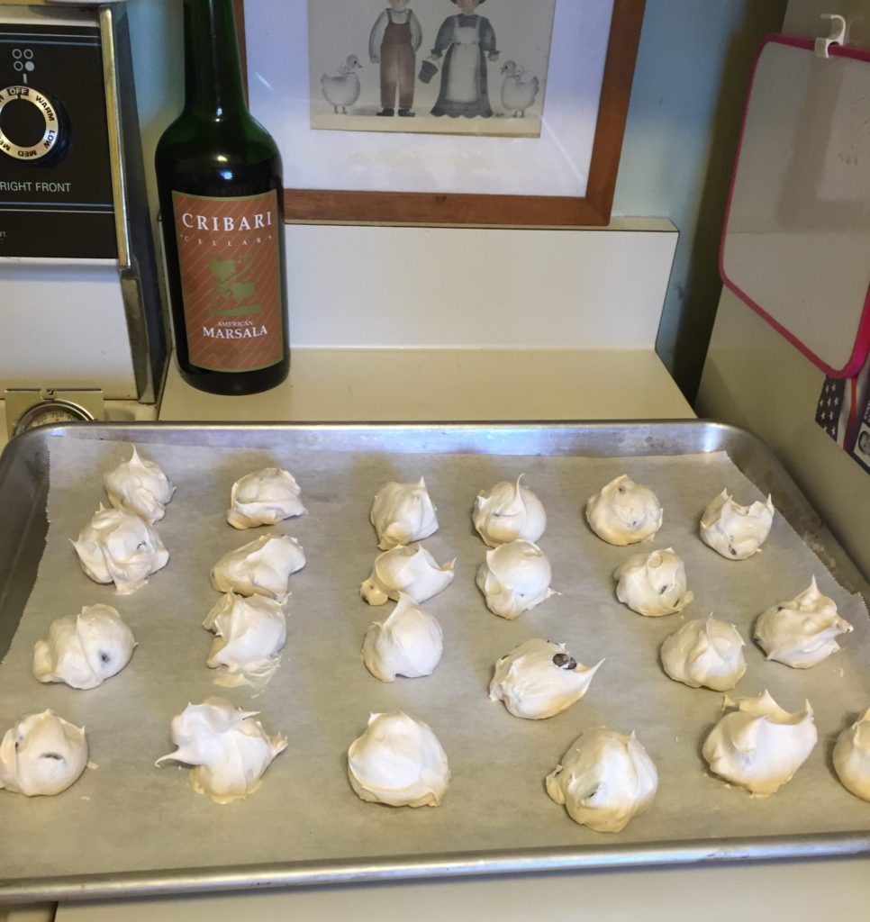 Bake at 250 degrees for 40 minutes or until top is stiff to the touch.