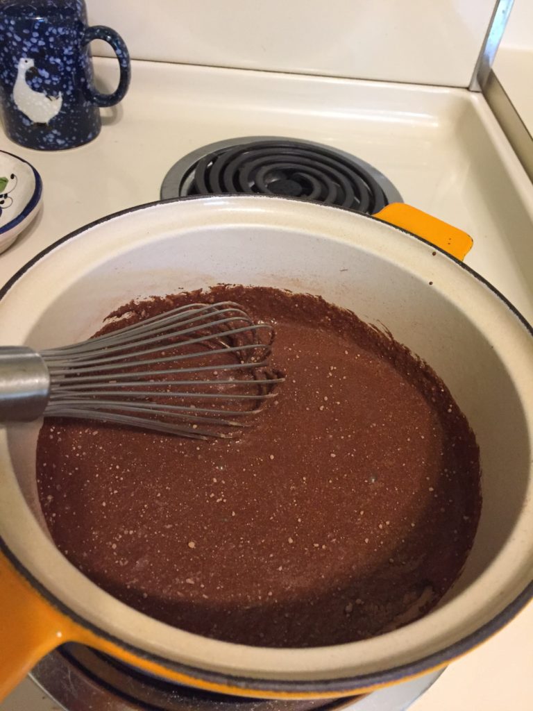 Dry ingredients become liquid