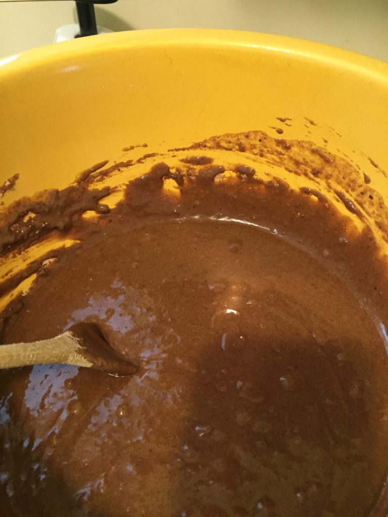 Stir wet and dry ingredients together-ibskitchn.com