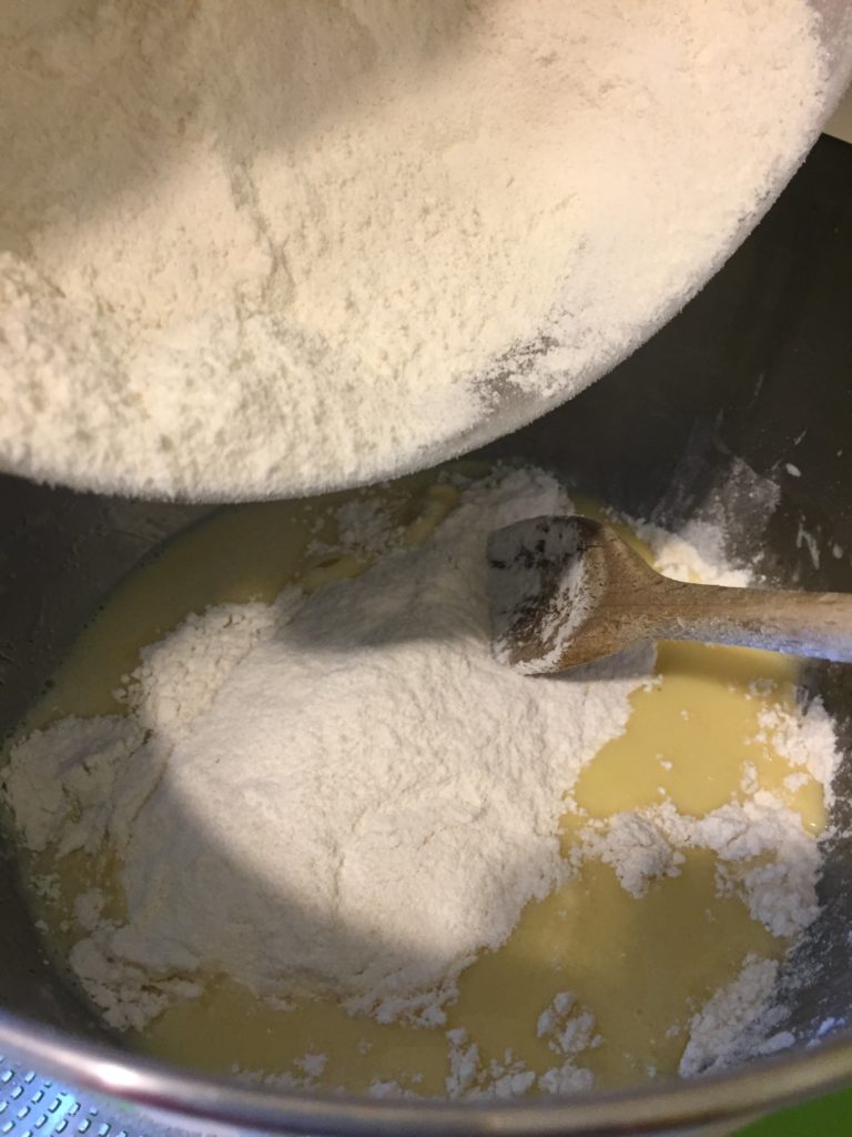 Add liquid to dry ingredients-ibskitchn.com