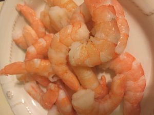Fresh shrimp for shrimp fried rice