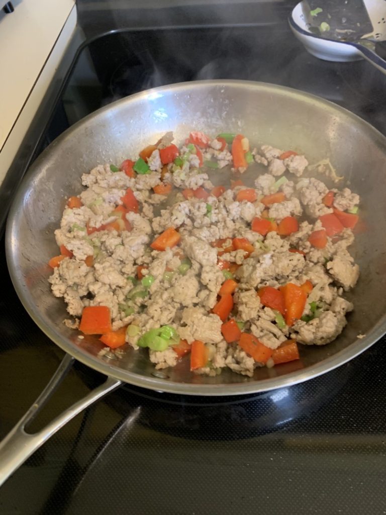 Hillbilly Casserole-brown the ground turkey-ibskitchn.com